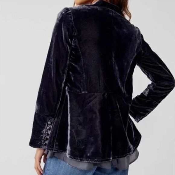 Free People Faye Velvet Jacket Size M - Picture 4 of 8